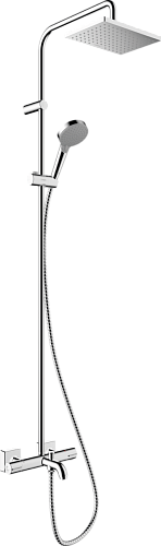 Душевая система с термостатом и изливом Hansgrohe Vernis Shape Showerpipe 230 1jet 26284000 хром