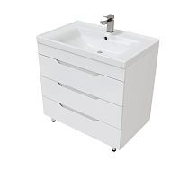 Тумба с умывальником Мирсант Soho Quadro/2 80, 100 напольная с доводчиком