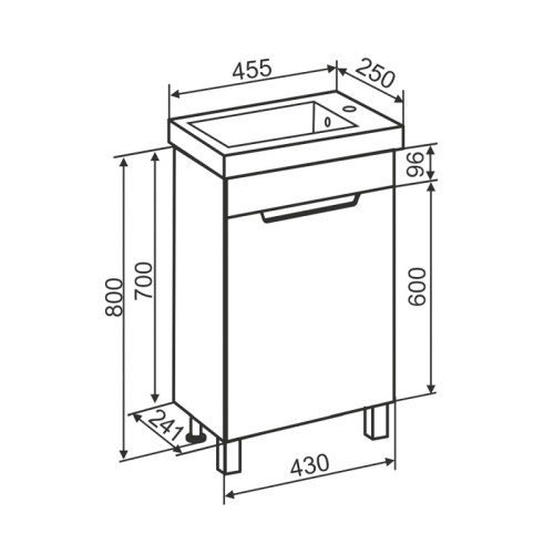 Тумба напольная Aqua de Marco City 45, 50 фото 6