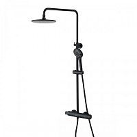 Душевая система с термостатом Lemark Bronx LM3770BL черная