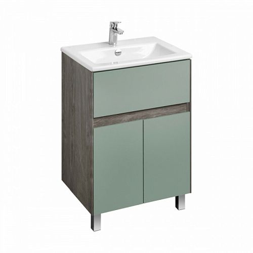 Тумба с раковиной Aquaton Форест 60, 75 Дуб Рошелье/Сумеречный голубой