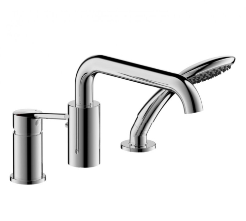 Смеситель врезной в борт ванны на 3 отв Bravat Angel хром