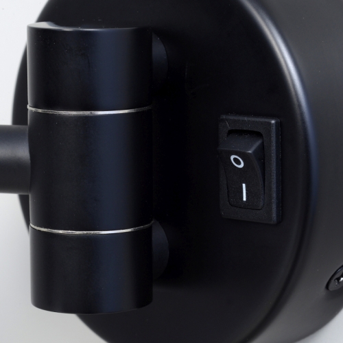 Зеркало с LED-подсветкой Wasserkraft K-1004BLACK, с 3-х кратным увеличением фото 4