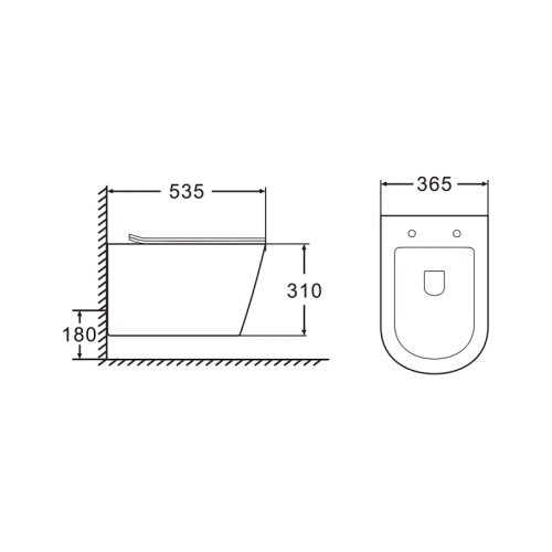 Унитаз подвесной безободковый Azario Fonti AZ-402W фото 3