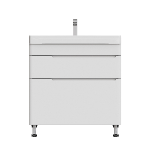 Тумба с раковиной Mirsant Flat 60, 80, 100 напольная фото 2