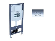 Инсталляция Aquatek Duos 50 INS-0000023 + кнопка хром, черный