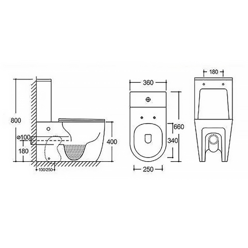 Унитаз напольный безободковый Azario Verona AZ-8301, смыв Торнадо фото 11
