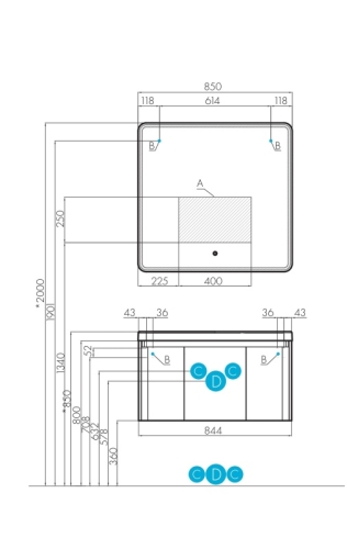 Зеркало Aquaton Шерилл 85, 105 фото 4