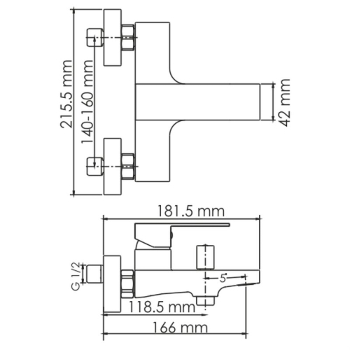 Смеситель для ванны Wasserkraft Abens 2001чёрный Soft-touch фото 7