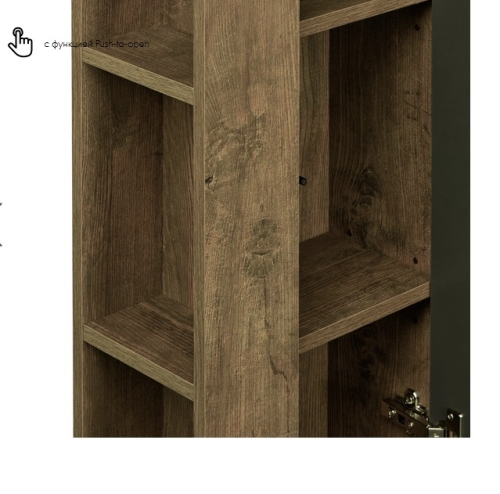 Шкаф-колонна Акватон Терра 35*20*85 Дуб Кантри/Антрацит фото 6