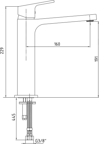 Смеситель средний для раковины E.C.A Tiera 102188003EX хром фото 2 Смеситель средний для раковины E.C.A Tiera 102188003EX хром фото 2