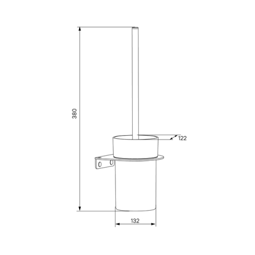 Щетка для унитаза подвесная Iddis Noa черный матовый фото 3