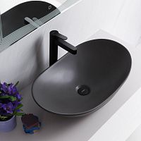 Раковина накладная Belbagno BB1404-H311 605x360x155мм серый матовый