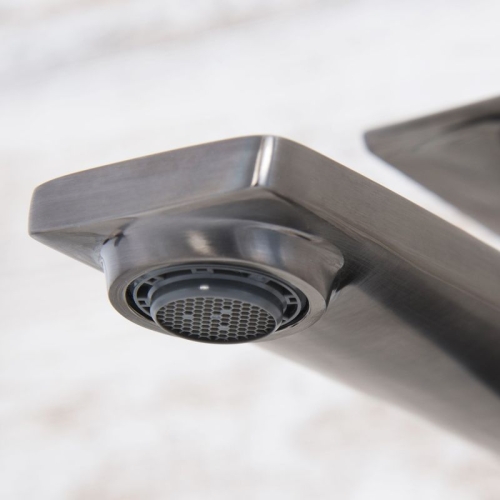 Смеситель высокий для умывальника Wasserkraft Wiese 8403H оружейная сталь фото 3