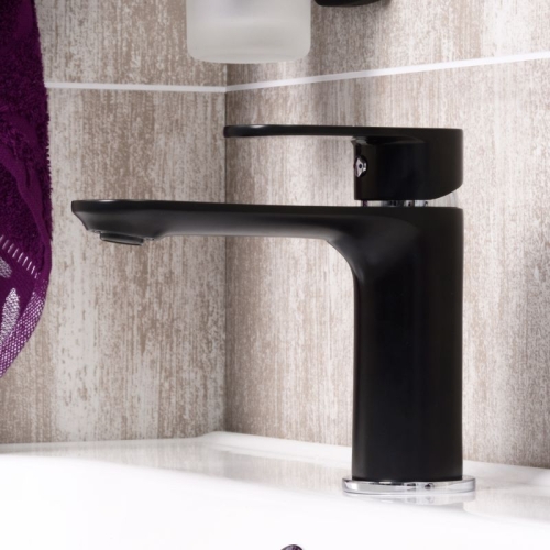 Смеситель для умывальника Wasserkraft Elbe 7403 чёрный фото 5