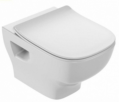 Инсталляция Jacob Delafon Struktura Compact E21747RU-00  унитаз безободковый с микролифт, кнопка белая фото 2