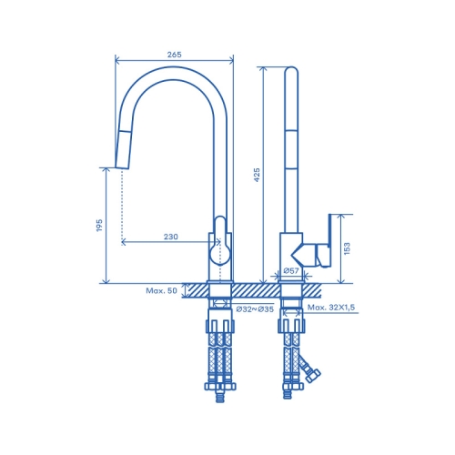 Смеситель для кухни Pragma Мелпул/Melpul MEL7.C1JP.007, с выдвижным изливом, хром фото 8