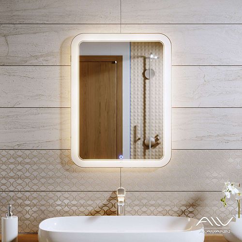 Зеркало с подсветкой Alavann Vanda Lux 60, 70, 80, 90, 100*80 антизапотевание