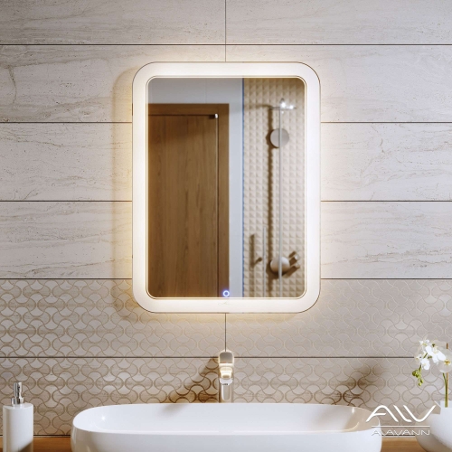 Зеркало с подсветкой Alavann Vanda Lux 60, 70, 80, 90, 100*80 антизапотевание