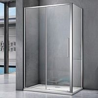 Душевое ограждение BAS IDEA WTW+SP 80*90*100/110*120*130*140 хром/черный