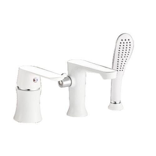 Смеситель на борт ванны 3 отв Haiba HB80804 белый