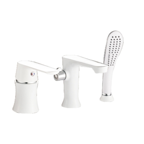 Смеситель на борт ванны 3 отв Haiba HB80804 белый