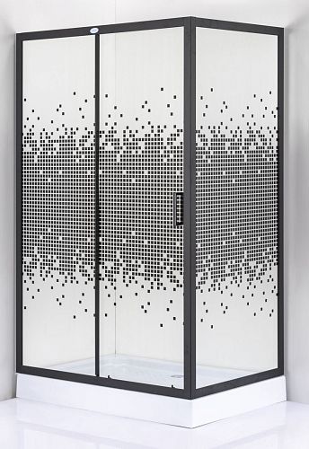 Душевое ограждение Дана 120*80 505 В (L/R) черный (L/R)
