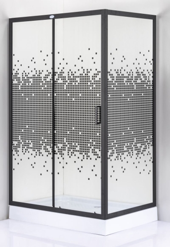 Душевое ограждение Дана 120*80 505 В (L/R) черный (L/R)