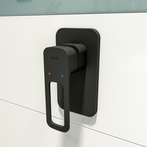 Смеситель скрытого монтажа с 1 выходами Iddis Slide черный фото 3