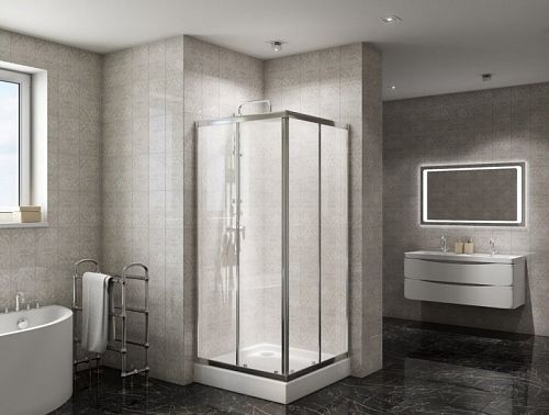 Душевой уголок Bel Bagno Due-A-2 80*80, 90*90 стекло прозрачное, Punto