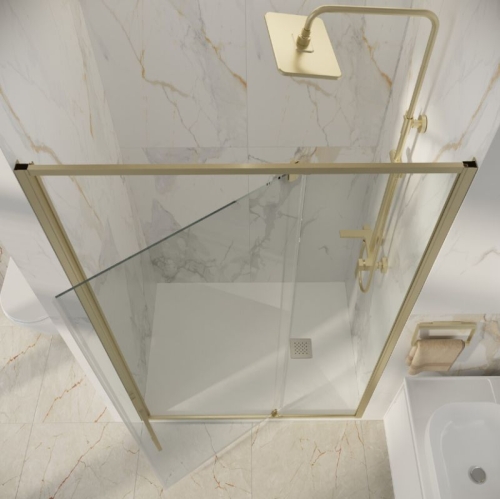 Душева дверь в нишу Niagara Nova NG-45 110 120 золото фото 4