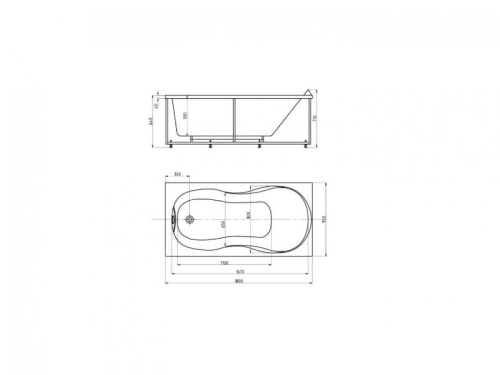 Ванна Aquatek Мартиника пневматическое управление 180*90 гидромассажная фото 3
