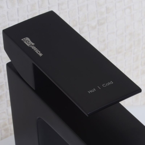 Смеситель высокий для умывальника Wasserkraft Abens 2003H чёрный фото 4