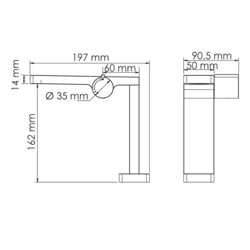 Смеситель для умывальника Wasserkraft Elbe 7410 чёрный фото 3