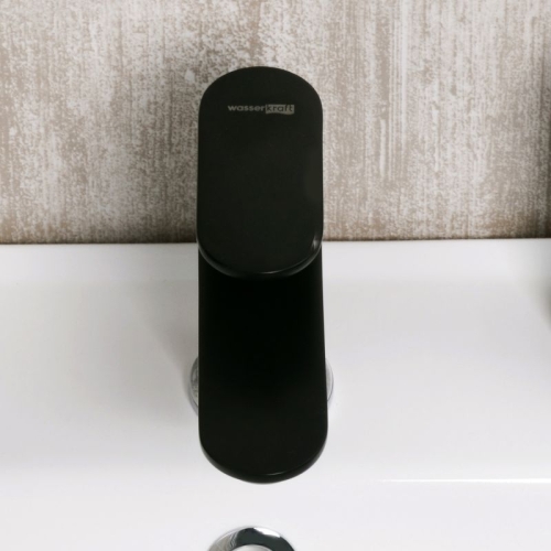 Смеситель для умывальника Wasserkraft Elbe 7403 чёрный фото 4