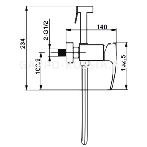 Смеситель с гигиеническим душем Gappo G2007-4 бронза фото 2