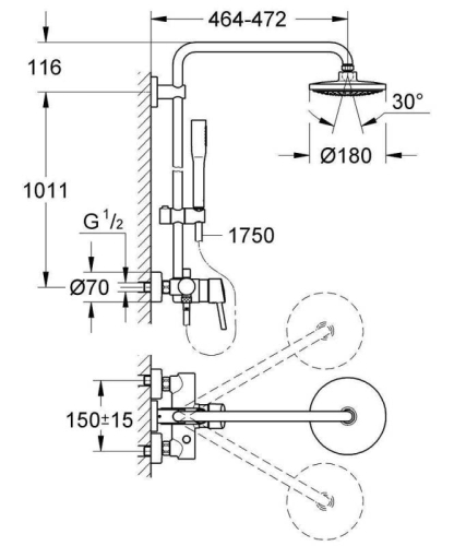 Душевая система GROHE Euphoria System 260 Concetto 23061003 фото 2