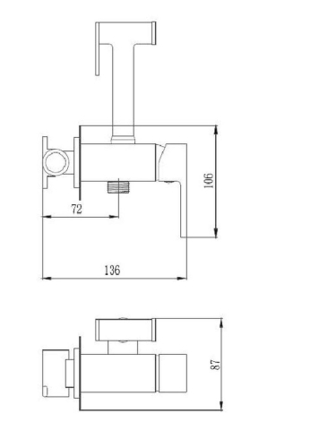 Смеситель с гигиеническим душем Haiba HB5511-4 бронза фото 2
