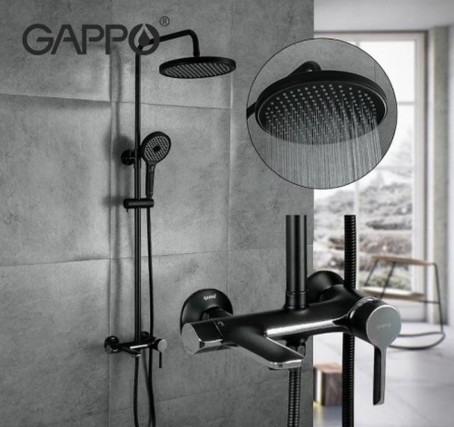Душевая система Gappo G2403-6 черная фото 2