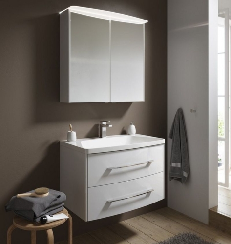 Тумба с умывальником Aqwella  NERINGA 80 подвесная белая фото 5