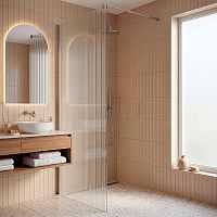 Душевая перегородка Loranto Walk-in CS-Z02S 100, 110, 120, 130*200 профиль сатин