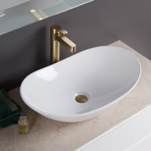 Раковина накладная Belbagno BB1404 605x360x155мм белый глянец фото 3