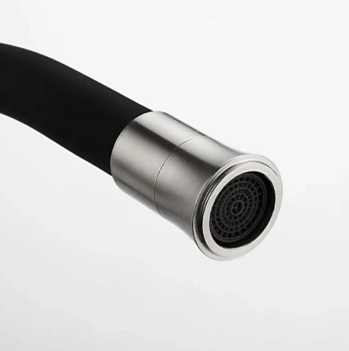 Смеситель с гибким изливом для кухни Ledeme L74004 красный, черный, белый, серый фото 5