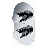 Встроенный смеситель для ванны на 3 положения Wasserkraft Berkel 4844 Thermo хром