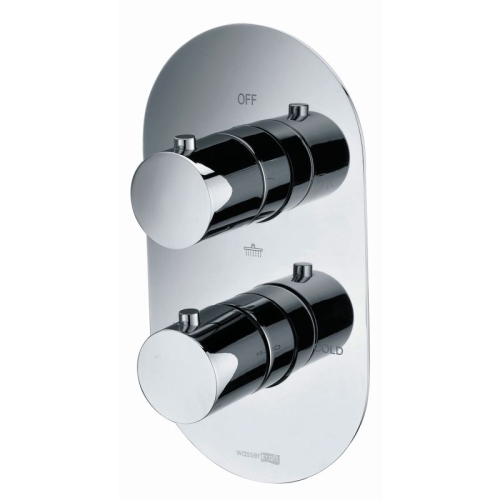 Встроенный смеситель для ванны на 3 положения Wasserkraft Berkel 4844 Thermo хром