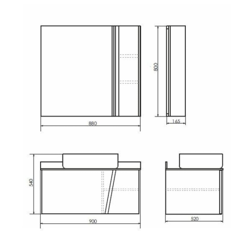 Зеркало со шкафчиком Comforty Эдинбург 75, 90 фото 5