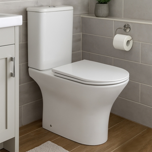 Унитаз напольный безободковый Azario Fretta Round AZ-7121A с сидением микролифт фото 8