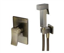 Смеситель с гигиеническим душем Wasserkraft Exter A01652 встраиваемый бронза