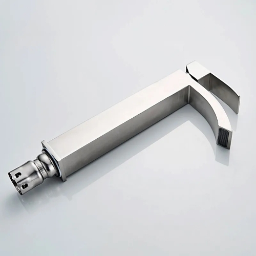 Смеситель высокий на умывальник Ledeme L71117 нержавеющая сталь фото 3