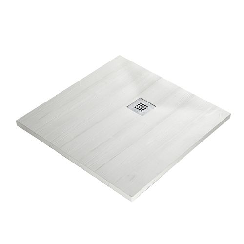 Душевой поддон искусственный камень Wasserkraft Aller 10T 90*90*3.5 слоновая кость матовая, квадратный